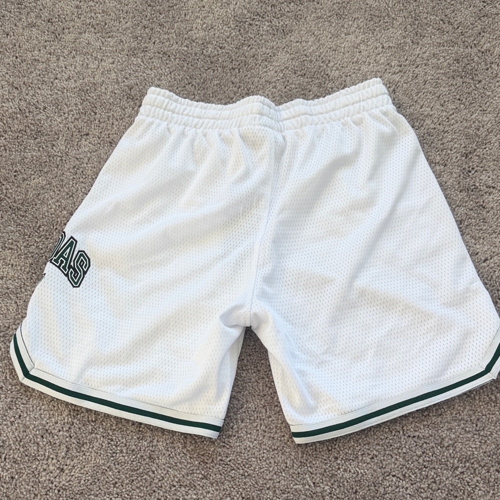 Adidas White Shorts with Green Accents - Picture 3 of 4